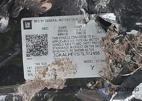 2021 GMC Terrain Slt из США, поврежденный, VIN 3GKALPEV5ML372455